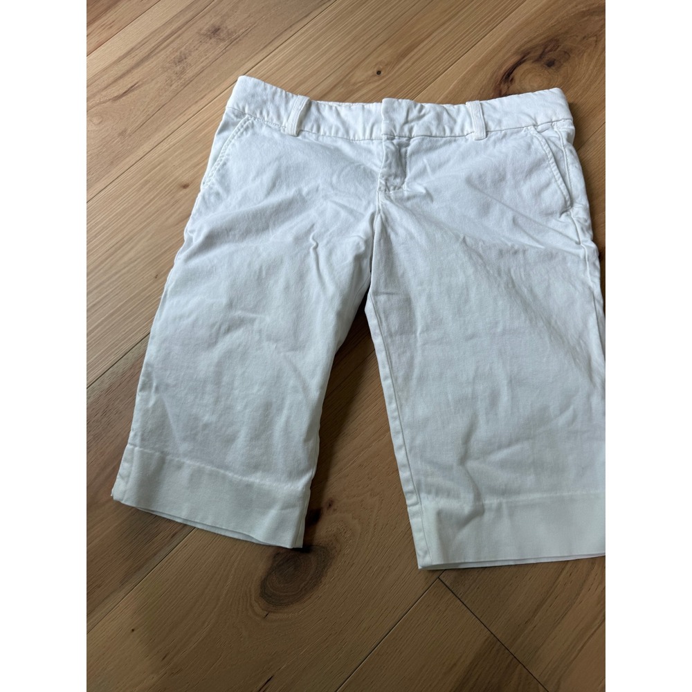 Juicy Couture Bermuda Shorts Womens Size 4 White Cotton Stretch Mid Rise 20431
